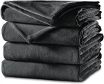 King Velvet Plush Heated Blanket - 10 Settings, Slate Color. Fixed Price $183.99.