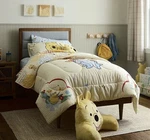 Disney Winnie The Pooh Tigger Eeyore Yellow Gingham Twin Comforter Set Bedding. Fixed Price $45.00.