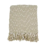 Saro Lifestyle Pompon Design Throw Blanket, Vanilla, 50"X60". Fixed Price $67.99.