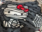 Sanrio Hello Kitty Halloween Mummy Polka Dot Throw Blanket Gray Black Red. Fixed Price $15.73.