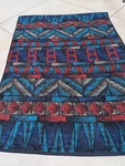 Vintage Biederlack Jewel Color Stained Glass Throw Blanket 72"X52 Made Usa. Fixed Price $64.99.