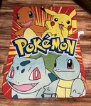 Pokemon Pikachu Blanket 47"X 36" Fleece Throw Northwest 2015 Charmander. Fixed Price $12.00.
