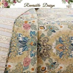 New! Cozy Modern Chic Beach Blue Teal Aqua Green Sage Tropical Leaf Quilt Set. Fixed Price $156.32.