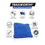 Ultra Soft Coral Fleece Travel Blanket Zips Into Pillow Anti-pill Trailworthy. Fixed Price $29.99.