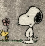 Snoopy Berkshire Blanket Gray Woodstock Giving Spring Flowers 60X70 Plush Throw. Fixed Price $40.00.