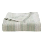 Tommy Bahama Sandy Shore Stripe 1-PIECE Green Cotton King Blanket. Fixed Price $57.99.