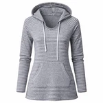 James Perse Standard Striped Hoodie Pullover Drawstring Womens Size 4 / Xl Chic. Fixed Price $29.67.