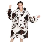 Kivee Wearable Blanket Hoodie Cow Print Oversized Fleece Sweatshirt W.... Fixed Price $54.15.