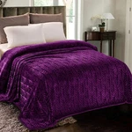 Whale Flotilla Flannel Fleece Size Blanket For KING(90"X104"), Purple. Fixed Price $44.99.
