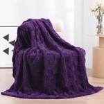 Deep Purple Fleece Throw Blanket 50 60 For Couch Sofa Bed,super Soft Cozy Plus. Fixed Price $16.17.
