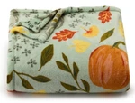 Autumn Harvest Fall Leaves 5X6 Ft Oversized Green Throw Blanket The Big One New!. Fixed Price $22.95.