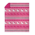 Sanrio Hello Kitty Fair Isle Silk Touch Sherpa Throw Blanket 50X60 Inches Nwt. Fixed Price $23.98.
