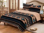 Southwest Aztec Sherpa Plush Fleece Blanket - 3 Piece Set. Fixed Price $89.99.