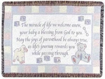 Simply Home New Baby Welcome Poem Celebration Afghan Throw Blanket 40" X 50". Fixed Price $42.83.