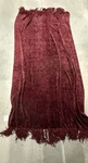 Sutton Place Luxury Chenille Throw With Fringe Burgundy 40" 70" New. Fixed Price $35.00.