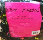 Betsey Johnson Signature Oversized Ultra Soft Plush Throw Skulls Hearts & Lips. Fixed Price $49.95.
