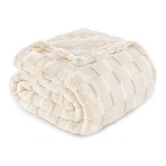 Exclusivo Mezcla Fleece Throw Blanket For Couch,super (50"X60"), Ivory. Fixed Price $36.59.
