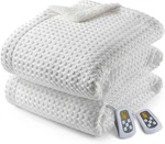 King Size Heated Blanket With Dual Controller, 10 Levels, Machine Washable. Fixed Price $100.99.