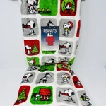 Peanuts Throw Blanket 50"X70 Snoopy Woodstock Christmas Windowed Green Red New. Fixed Price $40.17.