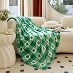 Elegant Comfort Velvet Touch Ultra Plush St 50" X 60", Lucky Plaid Clover. Fixed Price $32.36.