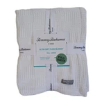 Tommy Bahama Ultra Soft Plush Blanket Queen Geometric Stripes. Fixed Price $49.99.