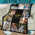Personalized Custom Fleece Blanket With Photo - Family Picture Memorial. Fixed Price $65.99.