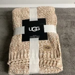 Nwt Ugg Sloan Chenille Luxury Throw Blanket Sand White 50" 70". Fixed Price $55.00.
