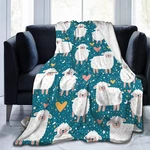 Abucaky Cute Sheep Fleece Throw Blanket Ultra Soft Cozy Decorative Flannel. Fixed Price $41.33.