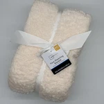 Mainstays Faux Shearling Blanket, Ivory, Full/queen 90"X90" New. Fixed Price $18.00.