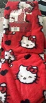 Hello Kitty Valentine Faux Fur 50X70" Red Black Hearts Throw Blanket Nwt. Fixed Price $39.98.