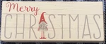 Merry Christmas Wooden Gnome Sign Wall Shelf Holiday Decor White Sixtrees. Fixed Price $14.98.