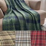Soft Plaid Throw Blanket (green/brown/gray/red) Fluffy Bed Couch Cover 39" X 55". Fixed Price $13.69.