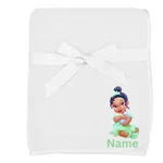 Cute Handmade Personalized Princess Tiana Inspired Soft Fleece Baby Blanket. Fixed Price $15.00.