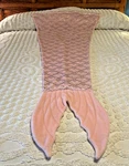 Mermaid Tail Blanket Pillowfort 66" X 50" Around Opening Pretty Coral Gold Pink. Fixed Price $9.99.