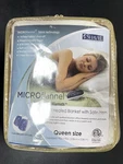 Shavel Quilted Heated Blanket Queen Amethyst Microflannel Satin Hem New. Fixed Price $89.99.