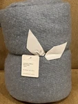 Pottery Barn Hayes Faux Mohair Throw Blanket 50" 60" Chambray New W/tags. Fixed Price $74.95.