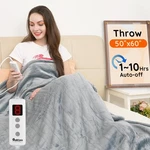 Mia&coco 50X60 Inch Flannel Heated Throw Blanket Levels Auto-off Soft Ele. Fixed Price $44.88.