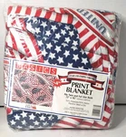 Basics Stars & Stripes Forever Print Blanket 72" X 90" New Package. Fixed Price $15.00.