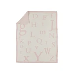 Barefoot Dreams B585-913-OS, Cozychic Abc Blanket, Dusty Rose/cream, One Size. Fixed Price $58.95.