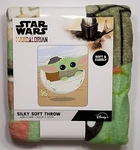 Disney Grogu Star Wars The Mandalorian Silky Soft Throw Blanket 40'' X 50". Fixed Price $14.99.