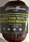 Eddie Bauer Home Packable Down Throw Blanket 50X60 Extra Warm Brown. Fixed Price $65.00.