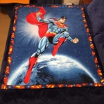 Dc Comics Superman Large Heavy Fleece Blanket With Reinforced Binding. Fixed Price $65.00.