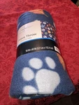 Mainstays Fleece Throw/blanket 50"X60" Blue Paw 100% Polyester Eco-friendly Nwt. Fixed Price $5.00.