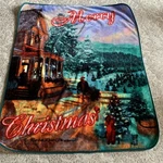 Christmas Blanket Holiday Throw Country Northwest Patrick Reid Brien Merry. Fixed Price $22.99.
