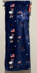 Berkshire Peanuts Snoopy Woodstock Patriotic Fireworks Blue Blanket 60X70. Fixed Price $48.00.