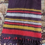 Faribault Woolen Mill Faribo Throw Blanket Brown Stripe Fringe 53X50. Fixed Price $31.50.