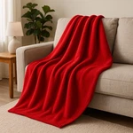 Fohog Collection Red Fleece Travel Blanket 50X60 Nwt. Fixed Price $11.20.