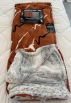 Logo Brands Reversible Burnt Orange Longhorn Throw Blanket 60X70. Fixed Price $45.00.