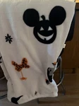 Disney Halloween Mickey & Minnie Pumpkin Spiders Bats Plush Throw 50X70 In.. Fixed Price $40.00.