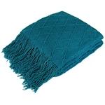 New Best Pavilia Teal Blue Throw Blanket For Couch, Twin Bed, Soft Knitted. Fixed Price $40.85.